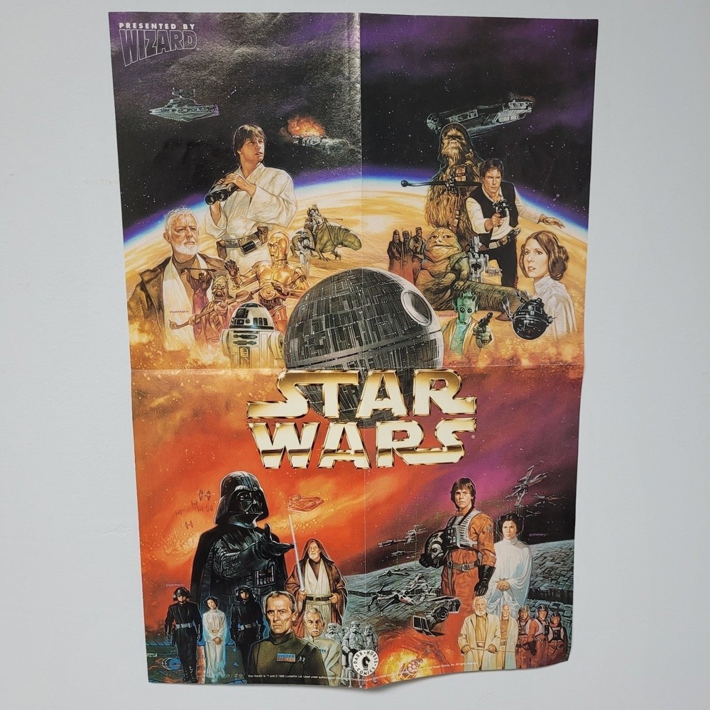 Dark Horse Wizard Star Wars Promo Poster 1996 Double Sided March‎ 1997 Calendar